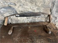 (2) ANTIQUE DRAW KNIVES (LARGE)