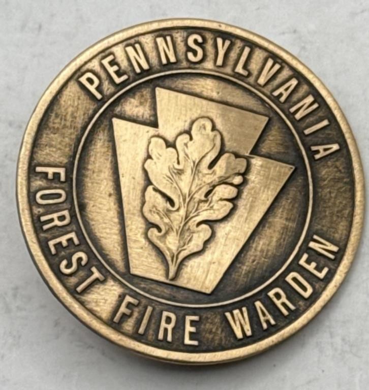 (WX) Pennsylvania Forest Fire Warden Brass Button