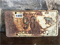 1958 COLORADO LICENSE PLATE