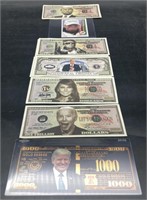 (DD) Donald Trump novelty money 7 total plus