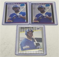 (XY) 3 Ken Griffey Jr. Rookies