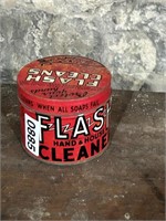 VTG. "FLASH" HAND CLEANER TIN (GREAT GRAPHICS)