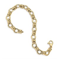 14 Kt Modern Design Fancy Link Bracelet