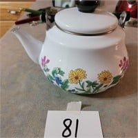 Metal Floral Tea Kettle