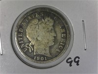 1901 Barber Dime