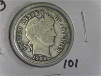 1902-O Barber Dime