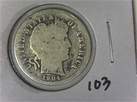 1904 Barber Dime