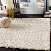 Hapsburg Moroccan Shag Rug, 5'3" x 7'3", Beige