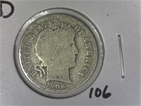 1906-D Barber Dime