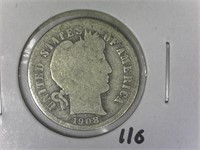 1908 Barber Dime