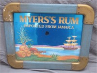 Myers's Jamaican Rum Glass Framed Advertising