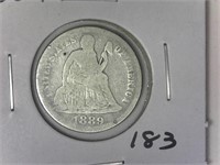 1889 Liberty Seated Dime