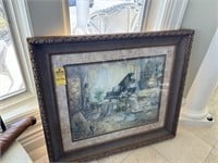 ARTWORK - PIANO - SIGNED - NUMBERED - GOLD FRAME -