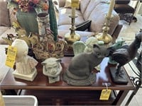 ASSORTED FIGURINES - BOATS, CATS, ETC