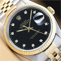 Rolex Men Datejust Diamond Watch