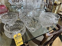 SASORTED GLASS DISPLAY BOWLS