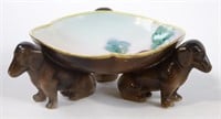 Antique Nippon 3-Footed Dachshund Candy Dish