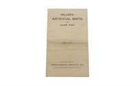 1916 "Miller's Artificial Baits" Box Catalog