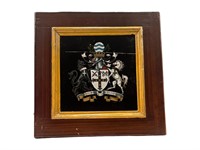 Painted Wooden Wall Art Piece w/Crest