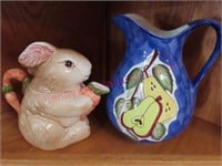 Bunny teapot & Colorful pitcher