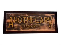 Hand Painted Wooden Apothecary Sign