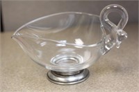 Sterling Rim Glass Gravey Cup