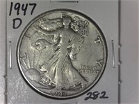 1947-D Walking Liberty Half Dollar