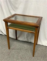 Antique Collector’s Display Curio Table