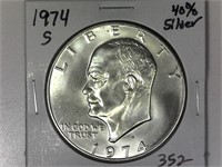 1974-S 40% Silver Ike Dollar