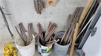 (3) Pails Cement Stakes