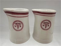 US military sterling China creamers