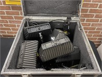 VA60 halogen booth lamps in road case