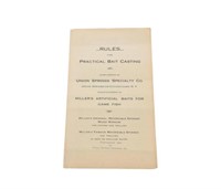 1916 Miller's "Rules For Practical Bait Casting"