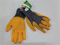 Adult large crinkle latex work gloves