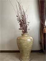 Pottery  vase with fake Sticks