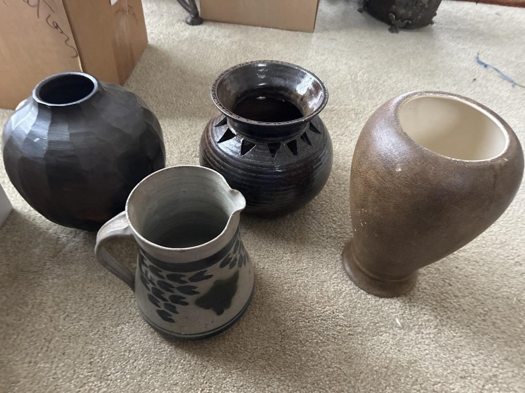 Case pottery pitcher, handmade pottery vase