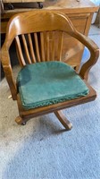 Vintage Wooden Swivel Teacher’s Chair Matches
