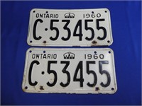 1960 Ontario License Plates