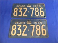 1955 Ontario License Plates