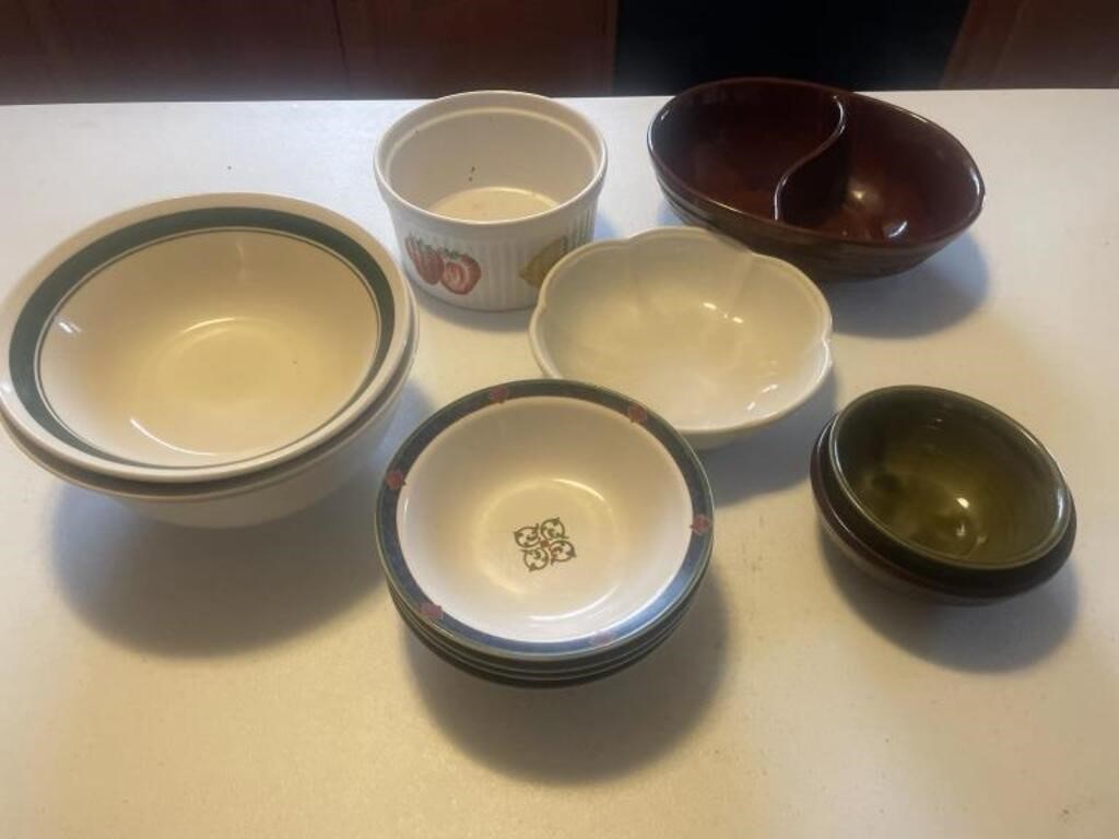 Assorted, ceramic bowls