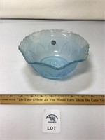 PRINCESS HOUSE FROSTED BLUE SCALLOPED BOWL