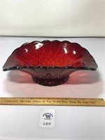 JANICE-RUBY by NEW MARTINSVILLE  12” OVAL GLASS