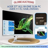 ACER 27" ALL-IN-ONE SLIM PC(GEN-11 i5,12GB,250SSD)