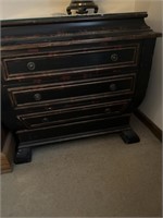 3 drawer small dresser with glass top