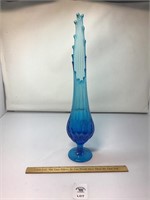 FENTON COLONIAL BLUE SWUNG GLASS THUMBPRINT