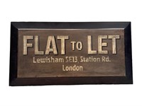 Hand Painted Wooden Flat to Let Sign