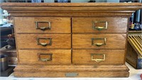 Antique Woodward & Tiernan printing file cabinet