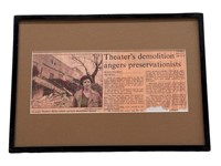 Framed Dallas History Newspaper Print