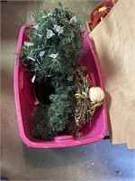 Christmas tree and wreath