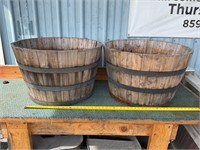 Two wood barrel 26” diameter